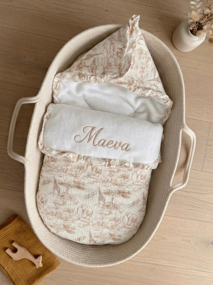Nid d’ange Toile de Jouy – 0-6 mois