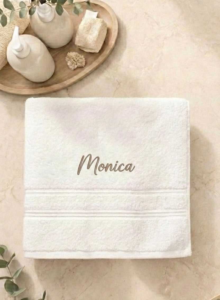 Serviette de bain personnalisée en coton doux 70x140 cm